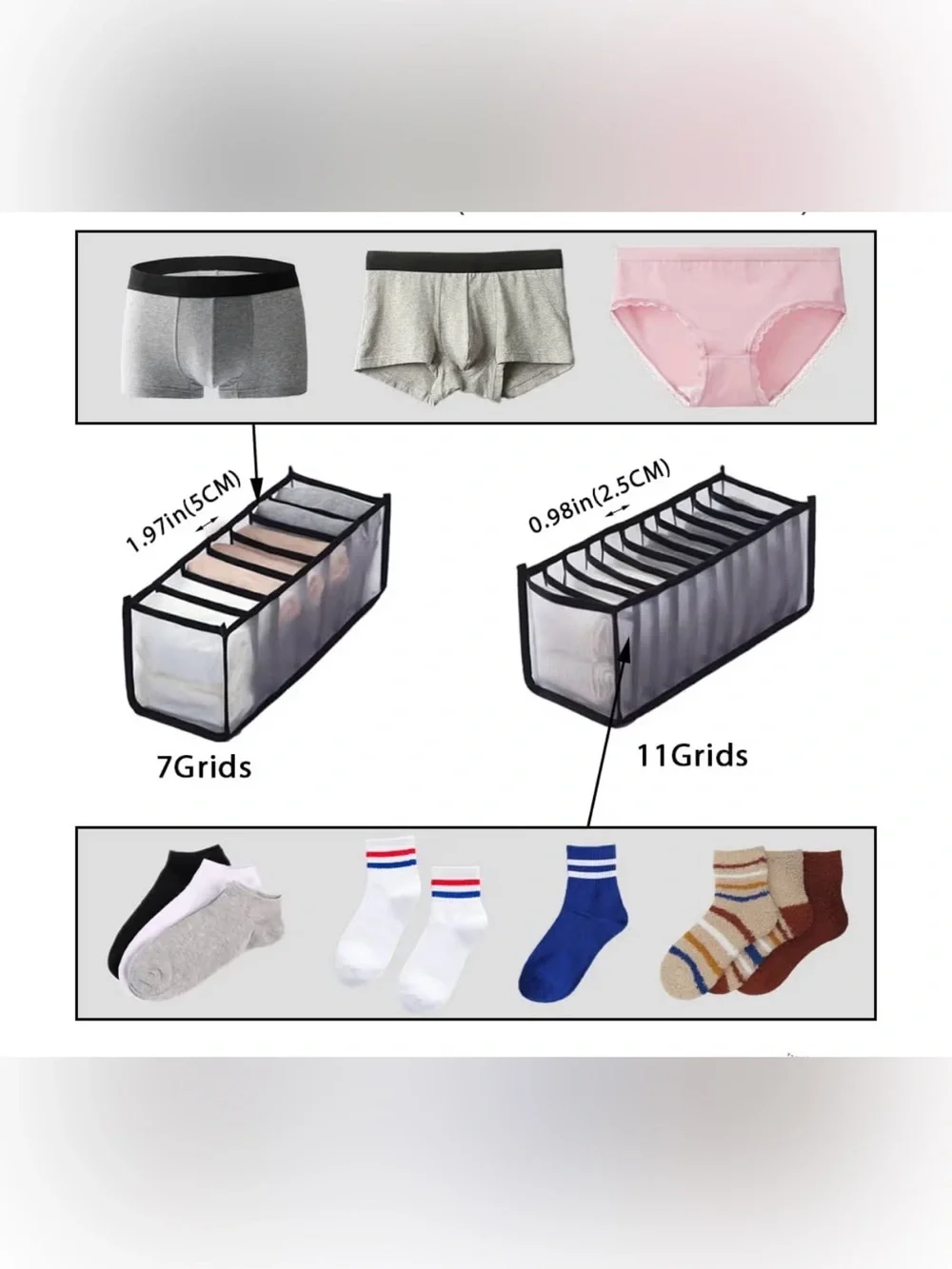 Undergarment drawer organizers 3